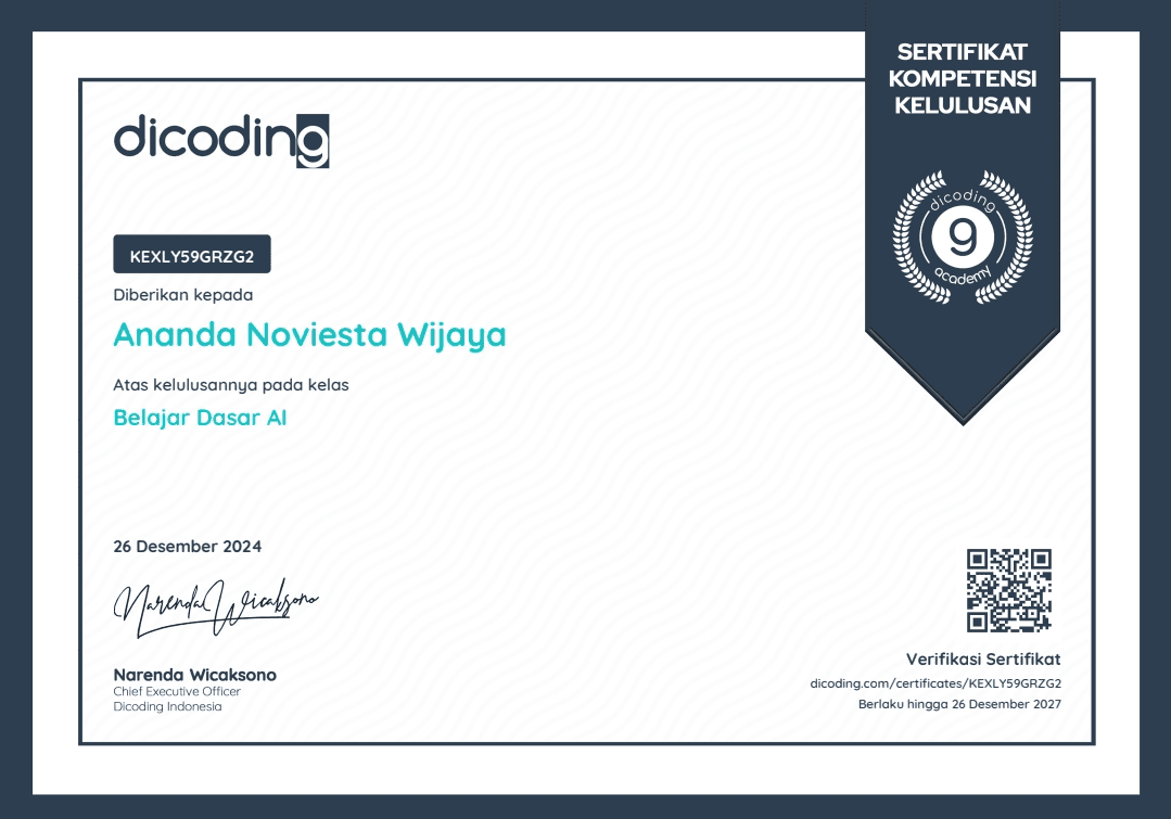 Dicoding Basic AI Course
