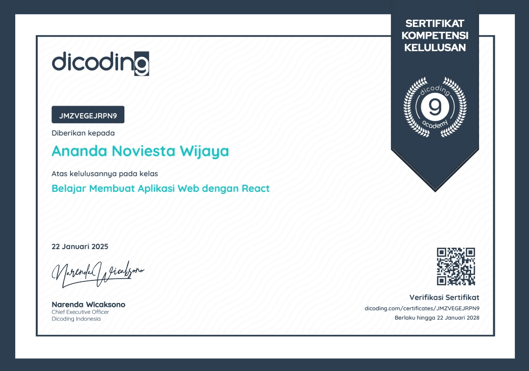 Dicoding React Course