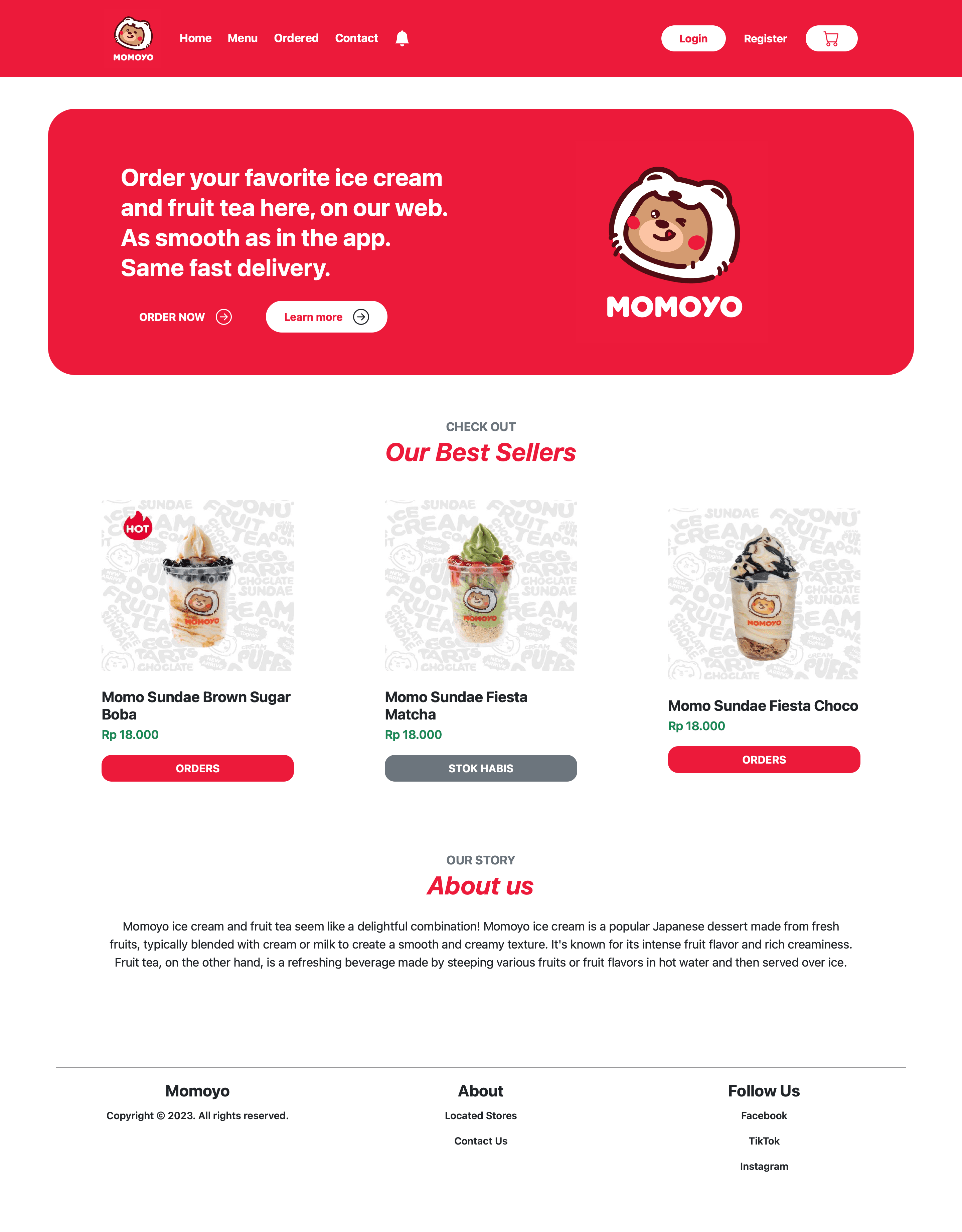 Momoyo Ice Cream Tanjung Pinang Website